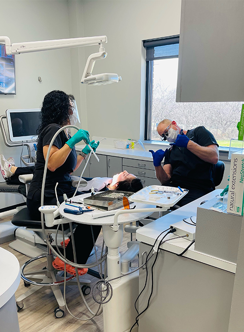 Dental office waiting room